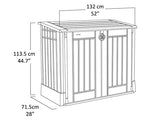 Keter Store-It Out Midi Outdoor Garden Storage Shed, Beige and Brown, 130 x 74 x 110 cm