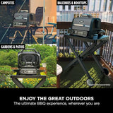 Ninja Woodfire Electric BBQ Grill & Smoker, 7-in-1 Outdoor Grill & Air Fryer, Roast, Bake, Dehydrate, Uses Woodfire Pellets, Weather Resistant, Non-Stick, Portable, Electric, Grey/Black, OG701UK