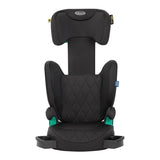 Graco Affix i-Size R129 with ISOFIX Highback Booster car seat with cupholders, Suitable from 100-150cm (approx. 3.5 to 12 years), Midnight fashion