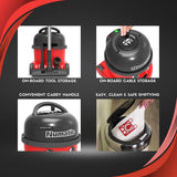 Numatic NRV240-11 Henry Vacuum Cleaner 620W 9L Commercial Dry Red - 3 Years Warranty - 2025 Model -