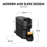 Nespresso ENV90.B Vertuo Pop Automatic Pod coffee machine for Americano, Decaf, Espresso by Magimix in Liquorice Black