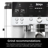 Ninja Luxe Premier 3-in-1 Coffee Machine, Latte, Cappuccino, Cold Brew & Espresso Maker With Built in Bean Grinder & Milk Frother, Easy to Use, 4 Automated Froth Presets, Silver, ES601UK
