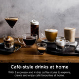 Ninja Luxe Premier 3-in-1 Coffee Machine, Latte, Cappuccino, Cold Brew & Espresso Maker With Built in Bean Grinder & Milk Frother, Easy to Use, 4 Automated Froth Presets, Silver, ES601UK