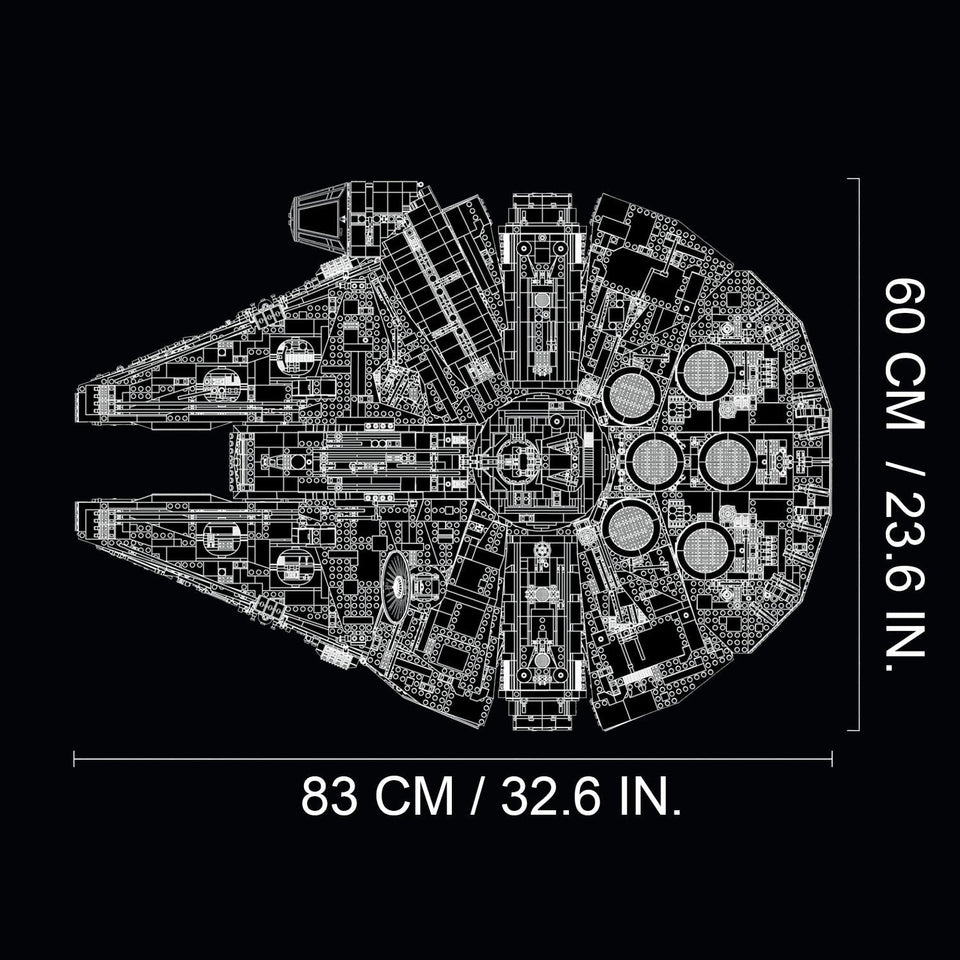 LEGO Star Wars Millennium Falcon, UCS Set for Adults, Model Kit to Build with Han Solo, Princess Leia & Chewbacca Minifigures, Plus Droid Figure, Collectible Gifts for Teenagers, Boys and Girls 75192
