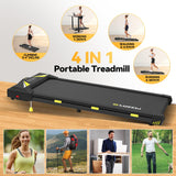 Walking Pad with Incline, 2.5HP Under Desk Treadmills for Home and Office, Portable Treadmill with LED Display, APP Remote Control