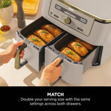 Ninja MAX Dual Zone Digital Air Fryer, 2 Drawers, 9.5L, 6-in-1, Uses No Oil, Air Fry, Max Crisp